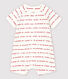 Tuta corta "Petit Bateau Je t'aime" in jacquard di cotone biologico