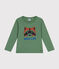 T-shirt a maniche lunghe in jersey sottile bambino verde PALMERAIE