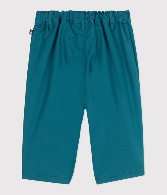 Pantaloni in morbido cotone tinta unita neonato verde DRAGONFLY