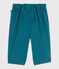 Pantaloni in morbido cotone tinta unita neonato verde DRAGONFLY