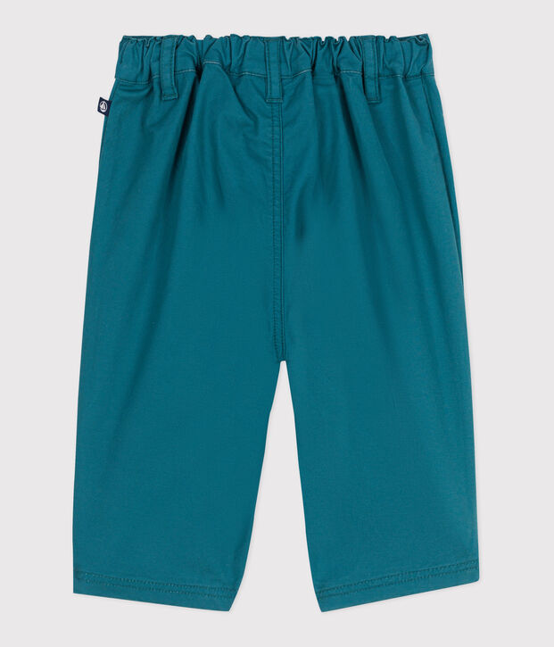 Pantaloni in morbido cotone tinta unita neonato verde