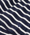 T-shirt LE DROIT scollo a V in cotone Donna blu SMOKING/bianco MARSHMALLOW