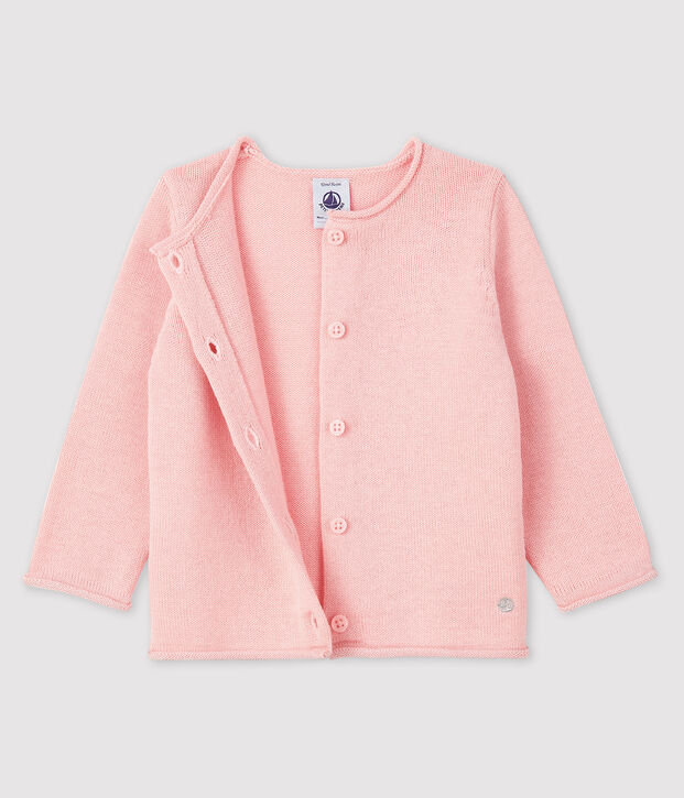 Cardigan a maniche lunghe beb&egrave; femmina rosa