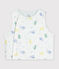 Cardigan senza maniche double face in cotone con draghi stampati neonato bianco/multicolore