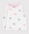 Cardigan senza maniche double face in cotone con stampa neonata bianco/multicolore
