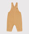 Salopette lunga in denim colorato neonato beige TOURONE