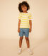 T-shirt rigata in jersey fiammato bambino