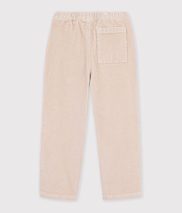 Pantaloni dritti in velluto bambino GESSO