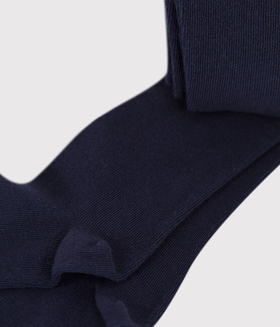 Collant bambina in jersey tinta unita blu SMOKING