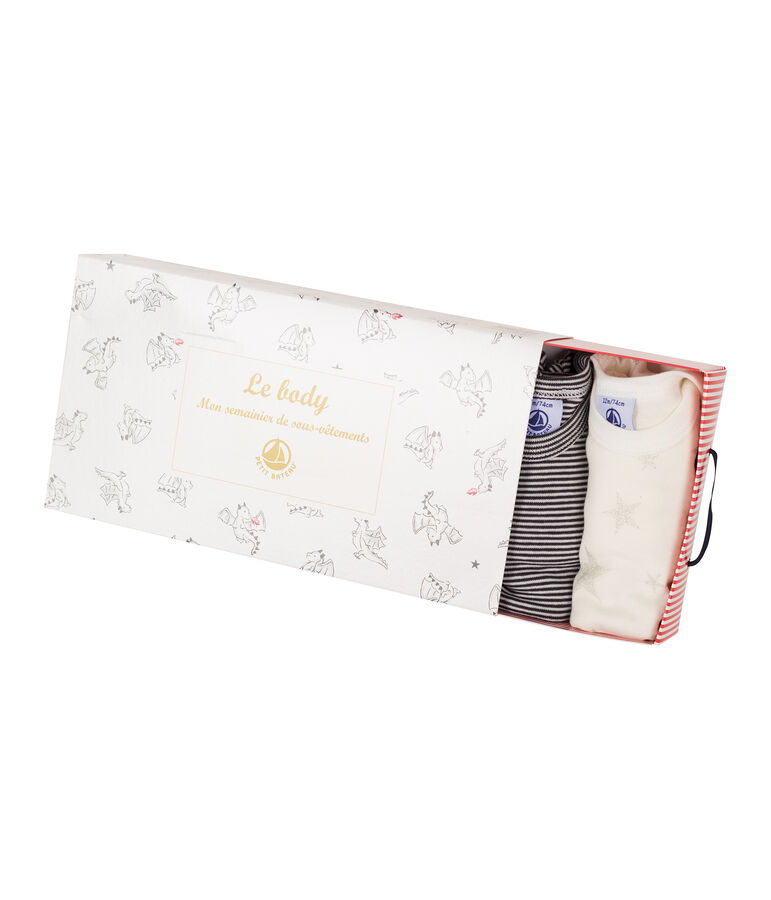 Confezione da 5 body a manica lunga beb&egrave; maschietto multicolore