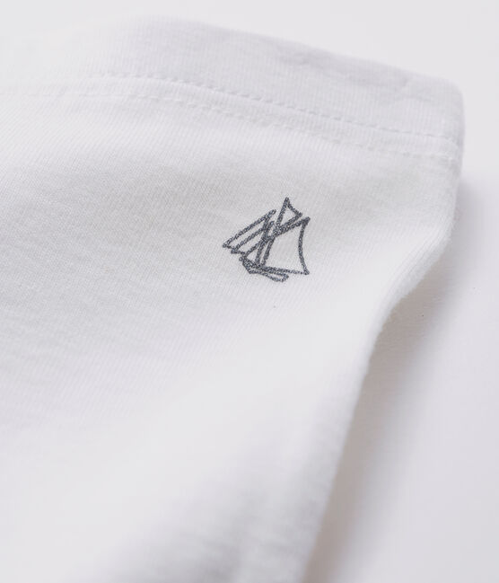Leggings bebè femmina a costine 1x1 in tinta unita bianco MARSHMALLOW