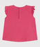 Blusa senza maniche in cotone neonato rosa PEONIA