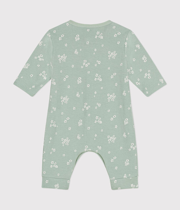 Tutina lunga in tubique neonato verde/multicolore