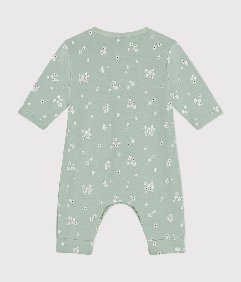 Tutina lunga in tubique neonato verde/multicolore