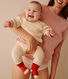 Completo 2 pezzi in maglia di cotone jacquard neonato