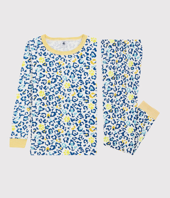 Pigiama bambina/bambino snugfit fantasia pantera bianco MARSHMALLOW/bianco MULTICO