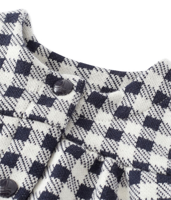 Cardigan per bebé femmina a quadretti Vichy blu SMOKING/beige COQUILLE