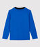 T-shirt bambino a maniche lunghe in cotone blu RUISSEAU