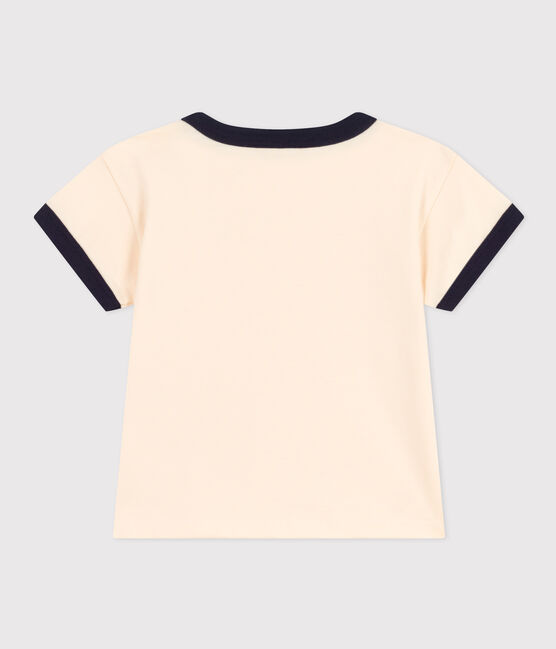 T-shirt bebè a maniche corte in jersey leggero bianco AVALANCHE/blu SMOKING