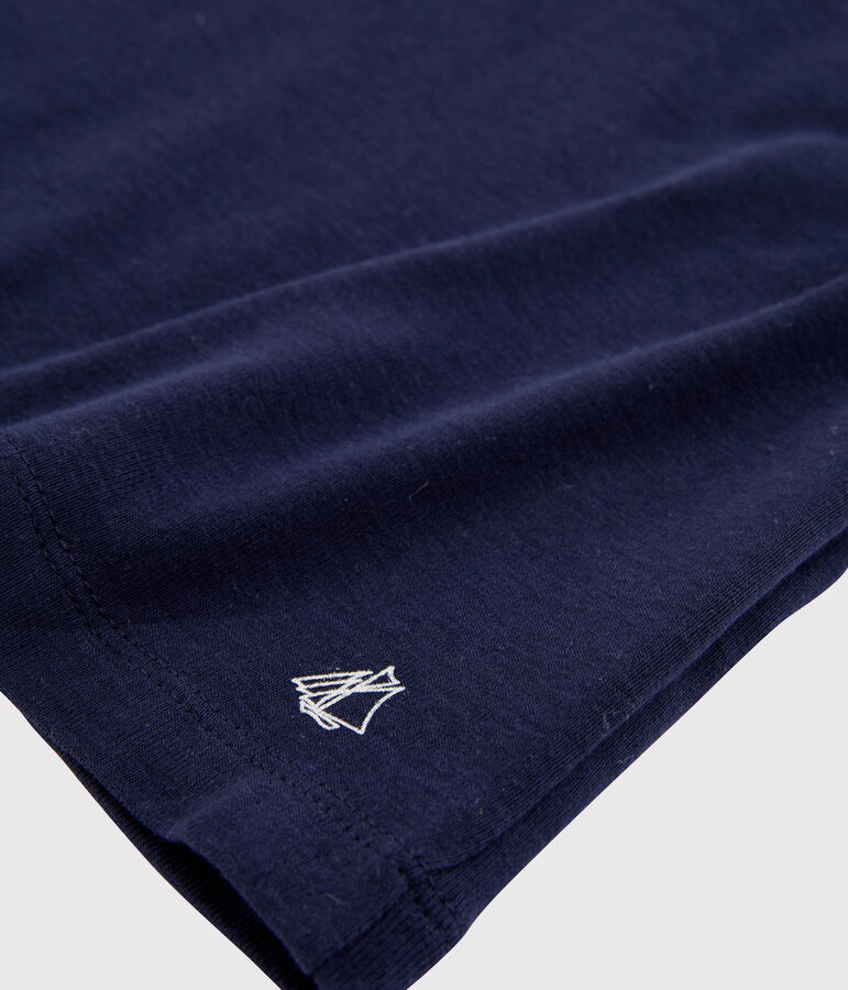 T-shirt bambina a maniche corte in cotone blu