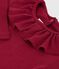 T-shirt a maniche lunghe in cotone tinta unita bambina AMARANTE