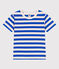 T-shirt a maniche corte in cotone a righe bambino bianco AVALANCHE/ MULTICO