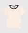 T-shirt a maniche corte in cotone bambina ecru AVALANCHE