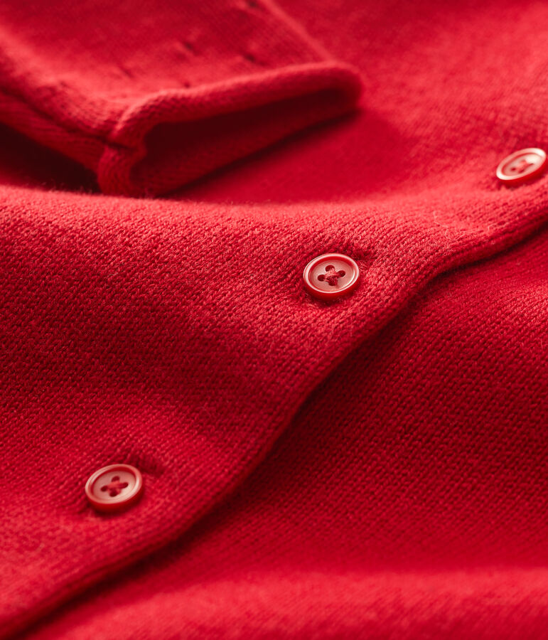 Cardigan in tricot beb&egrave;. rosso TERKUIT