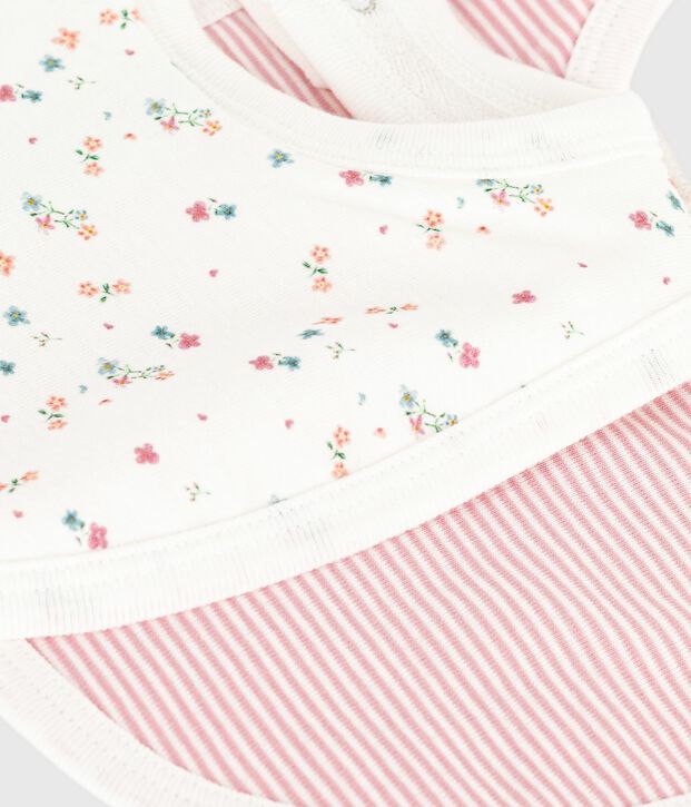 Set di bavaglini in cotone con stampa a fiori neonato multicolore