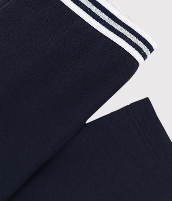 Jeggings bambina in cotone stretch blu SMOKING