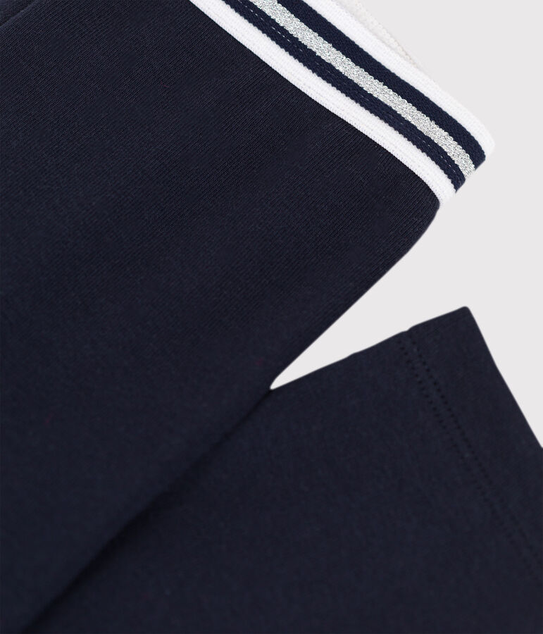 Jeggings bambina in cotone stretch blu