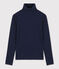 Dolcevita iconico in punto cocotte di cotone Donna blu SMOKING