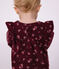 Blusa a maniche lunghe in velluto con stampa a fiori neonata rosso/multicolore