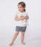 Blusa senza maniche in cotone neonato bianco MARSHMALLOW