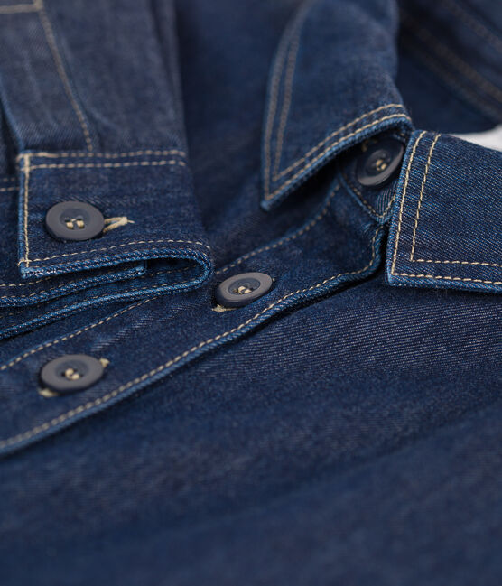Abito maniche lunghe in denim bambina blu DENIM