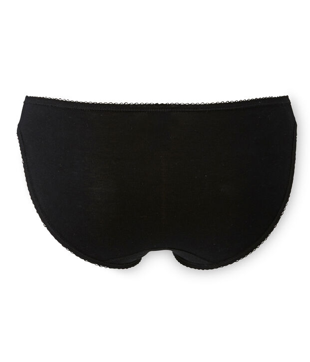 Slip donna in cotone nero