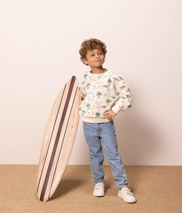 Pantalone dritto in denim bambino blu