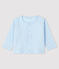 Cardigan bebè in costina 2x2 di cotone biologico blu FRAICHEUR