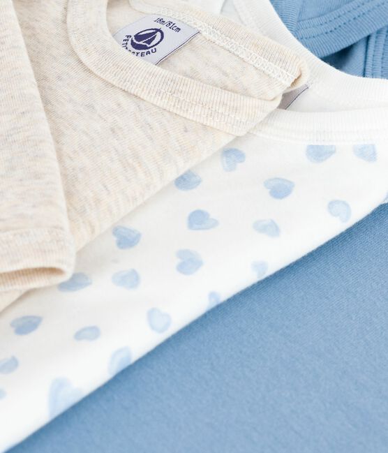 Set di body a maniche lunghe in cotone con stampa a cuori neonato variante 1