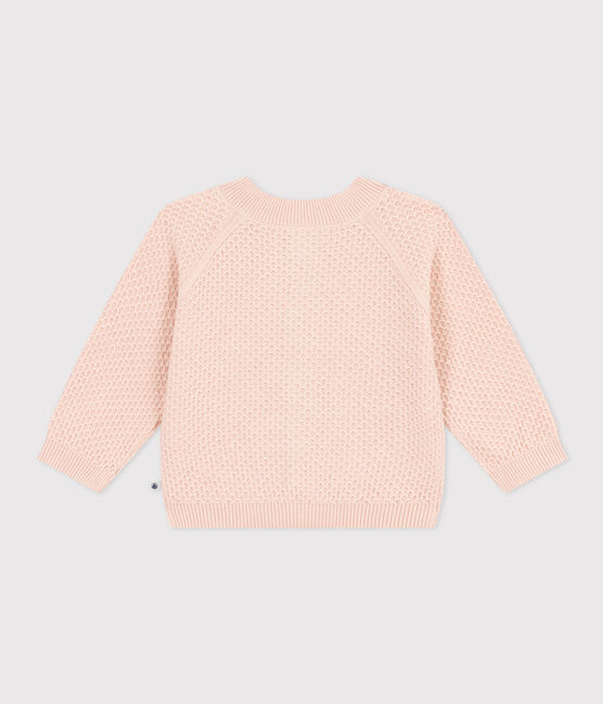 Cardigan in tricot di cotone bebè rosa SALINE
