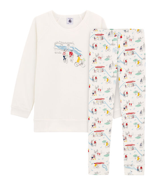 Pigiama per bambina bianco MARSHMALLOW/bianco MULTICO