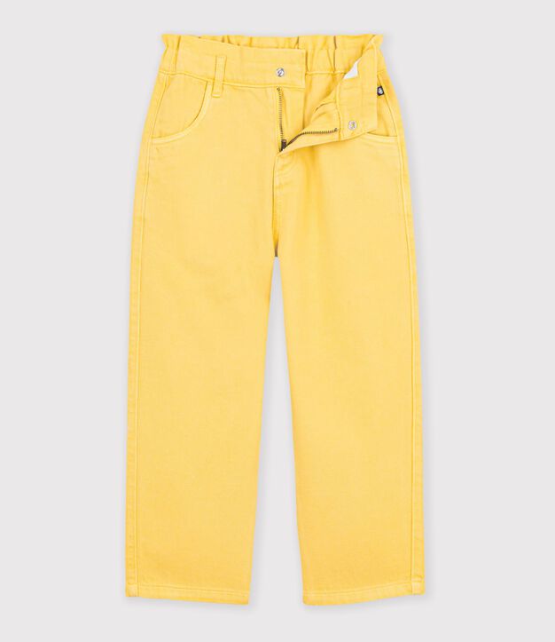 Pantaloni in cotone bambino giallo