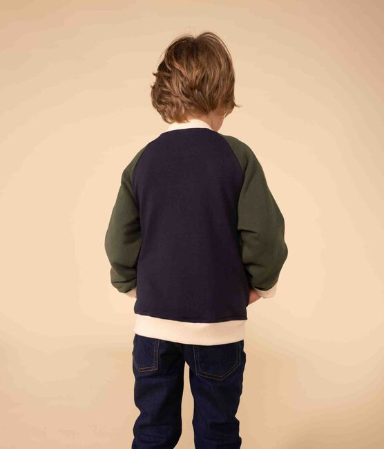 Teddy in molleton bambino blu SMOKING/bianco MULTICO