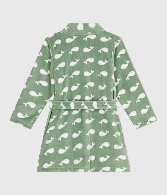 Vestaglia in pile con stampa bambino SAULE/ MARSHMALLOW