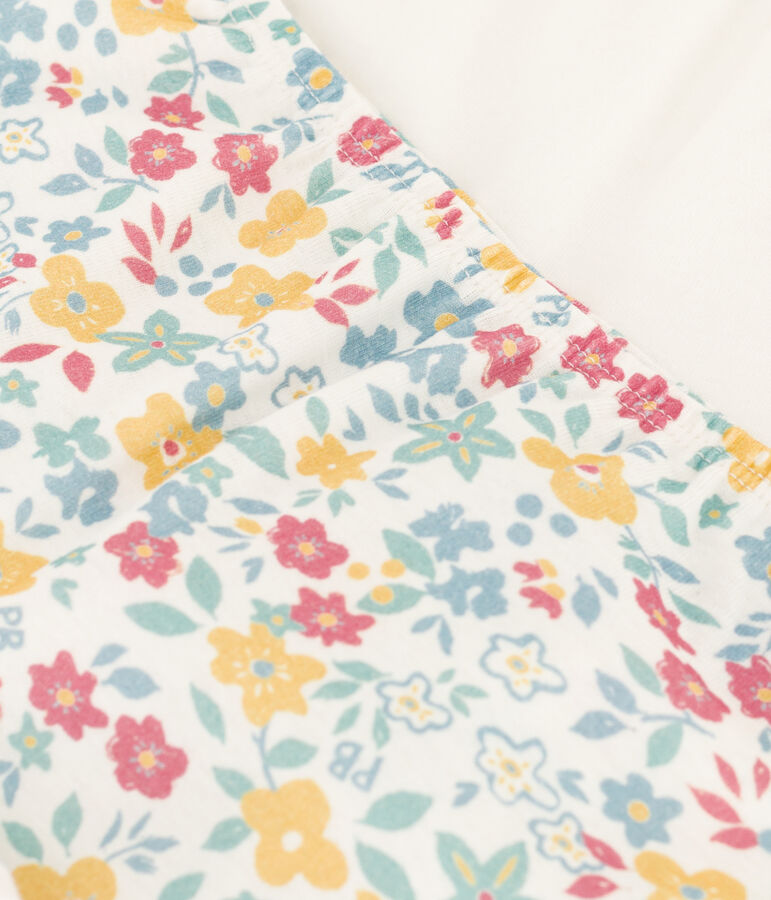 Confezione da 2 mutandine a fiori in cotone bambina multicolore