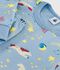 Pigiama bambino in tessuto felpato con stampa blu/multicolore