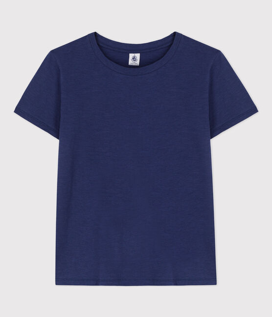 T-shirt LE DROIT girocollo in cotone donna blu CHALOUPE