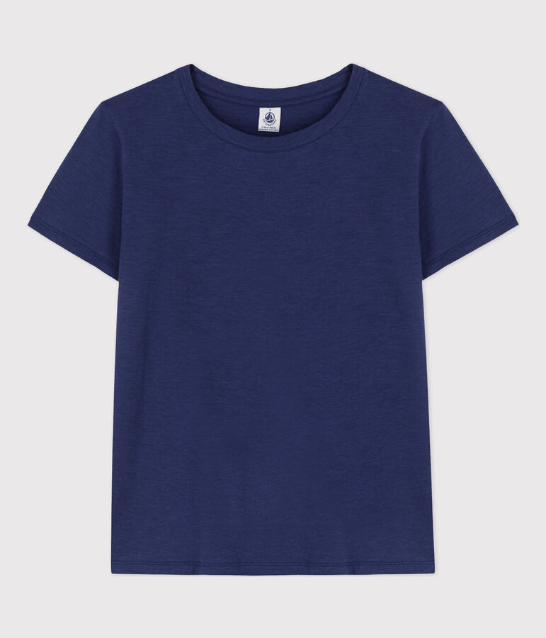 T-shirt LE DROIT girocollo in cotone donna blu