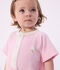 Tutina corta in cotone tinta unita neonato MARQUISE
