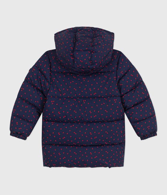 Piumino lungo stampato bambina blu SOIR/ MULTICO